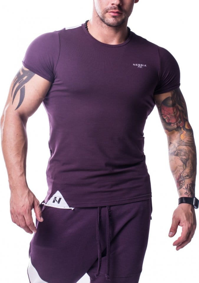 Pánské fitness tričko s krátkým rukávem Nebbia Muscle Back