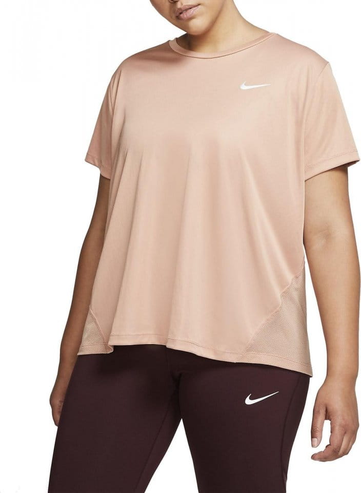 Dámské běžecké tričko s krátkým rukávem Nike Miler (plus size)