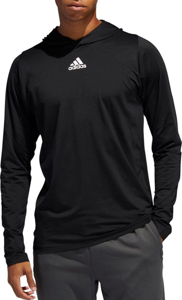 Pánské tréninkové tričko s dlouhým rukávem a kapucí adidas FreeLift 3-Stripes